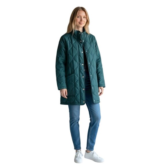 J. Crew Jackets & Blazers - J.Crew Women's Green Quilted Jacket Size S